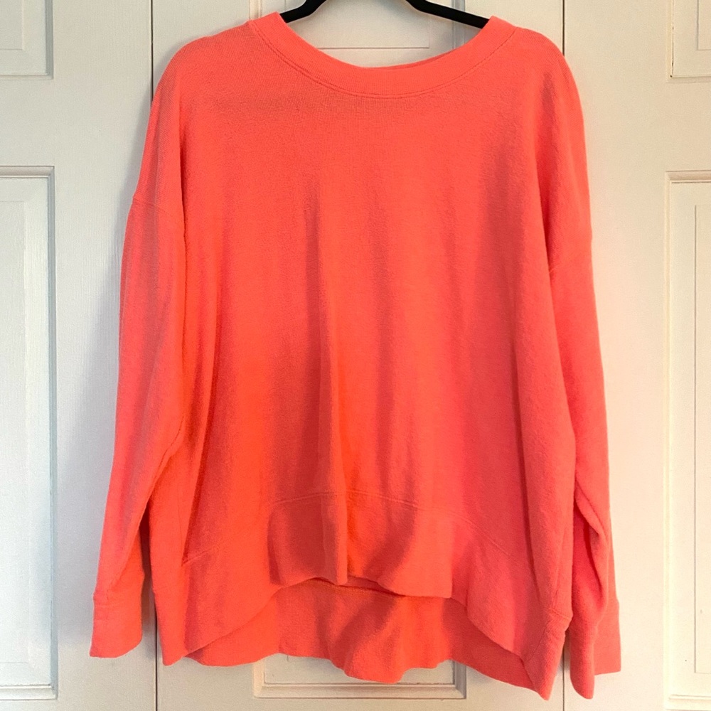 Aerie Beach Fleece Neon Red Size M